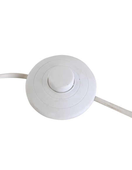 Lampadaire DKD Home Decor Doré Métal Polyester Blanc 50 W Bois MDF (41 x 41 x 156 cm)