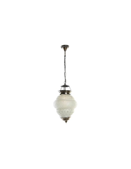 Suspension DKD Home Decor Blanc Métal Verre 25 W 23 x 23 x 33 cm
