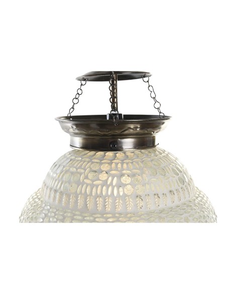Suspension DKD Home Decor Blanc Métal Verre 25 W 23 x 23 x 33 cm