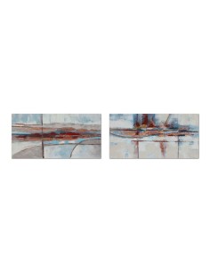 Cadre DKD Home Decor 140 x 2,8 x 70 cm Abstrait Moderne (2 Unités)