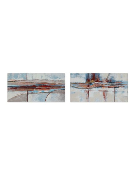 Cadre DKD Home Decor 140 x 2,8 x 70 cm Abstrait Moderne (2 Unités)