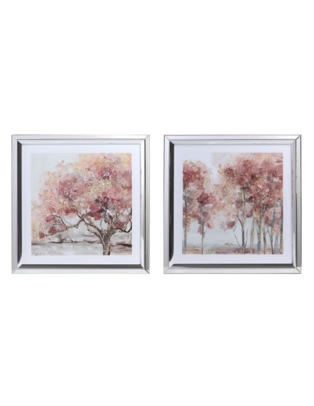Cadre DKD Home Decor 69 x 2,5 x 69 cm Arbres Traditionnel (2 Unités)