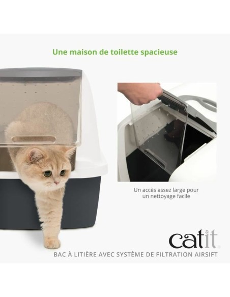 Bac à litière pour chats Catit Gris Couvercle amovible
