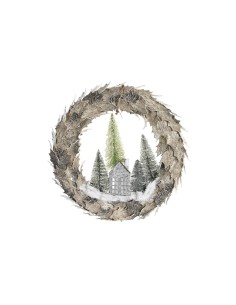 Guirlande de Noël DKD Home Decor Lumière LED Maisons 46 x 7,5 x 46 cm