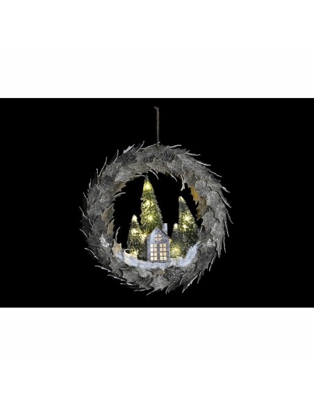 Guirlande de Noël DKD Home Decor Lumière LED Maisons 46 x 7,5 x 46 cm
