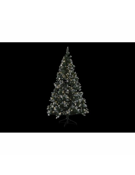 Sapin de Noël DKD Home Decor Lumière LED Vert Métal Polyéthylène 130 x 130 x 218 cm