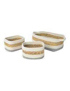 Boîte Décorative DKD Home Decor Fibre naturelle 33 x 23 x 13 cm