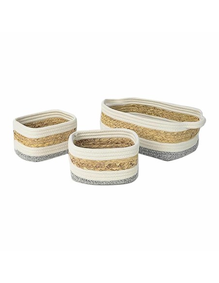 Boîte Décorative DKD Home Decor Fibre naturelle 33 x 23 x 13 cm