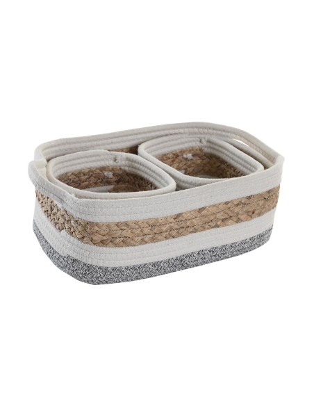 Boîte Décorative DKD Home Decor Fibre naturelle 33 x 23 x 13 cm