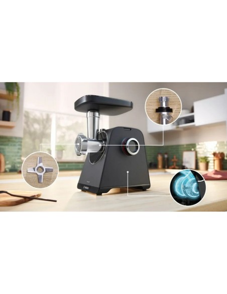 Hachoir BOSCH MFWS440B Noir Argenté Plastique 1900 W 2,5 Kg/min