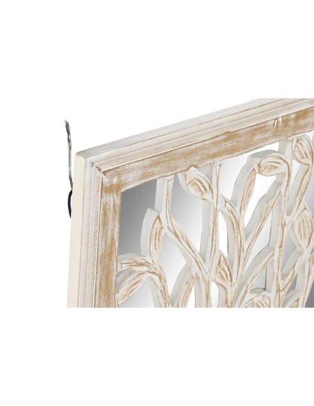 Décoration murale DKD Home Decor Miroir Arbre Blanc Bois MDF (45 x 2,5 x 65 cm)