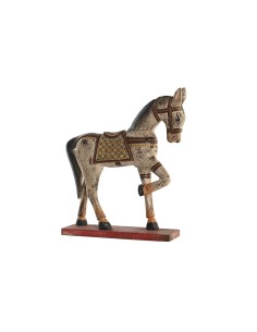 Figurine Décorative DKD Home Decor Cheval Fer Bois de manguier (35 x 10 x 42 cm)
