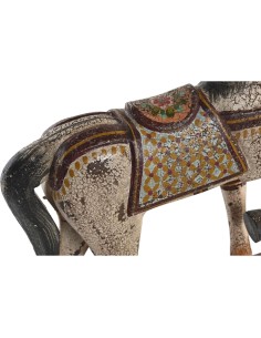 Figurine Décorative DKD Home Decor Cheval Fer Bois de manguier (35 x 10 x 42 cm) 2