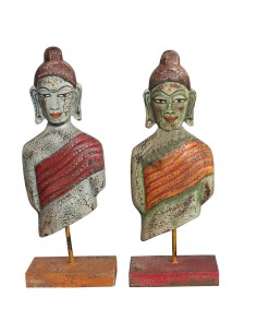 Figurine Décorative DKD Home Decor 18 x 9 x 47 cm Buda Oriental (2 Unités)