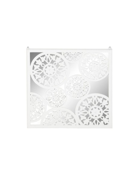 Décoration murale DKD Home Decor Miroir Blanc Bois MDF (90 x 1,5 x 90 cm)