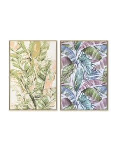 Cadre DKD Home Decor 84 x 4,5 x 123 cm Palmiers Tropical (2 Unités)