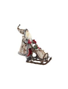Décorations de Noël DKD Home Decor Rouge Gris Bois Père Noël 42 x 22 x 48 cm