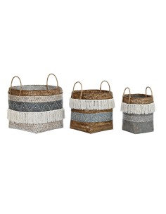 Set de basket DKD Home Decor 49 x 49 x 57 cm Bambou Boho
