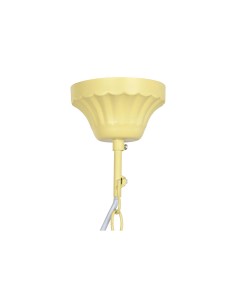 Suspension DKD Home Decor Métal Marron Jaune 40 W Bois MDF (40 x 40 x 60 cm) 2