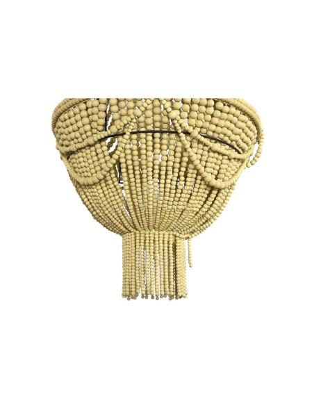 Suspension DKD Home Decor Jaune Marron Métal Bois MDF 40 W 50 x 50 x 73 cm
