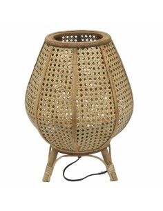 Lampe de bureau DKD Home Decor Marron Rotin 50 W (29 x 29 x 40 cm)