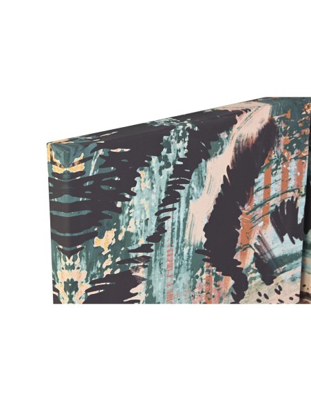 Jeu de 3 tableaux DKD Home Decor Colonial Tigre 140 x 3,8 x 100 cm