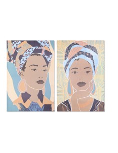 Cadre DKD Home Decor 83 x 4,5 x 123 cm Colonial 80 x 3 x 120 cm Africaine (2 Unités)