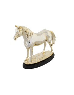 Figurine Décorative DKD Home Decor Cheval Noir Doré Résine (30 x 11,5 x 26 cm)