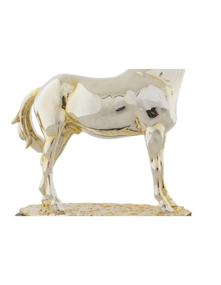 Figurine Décorative DKD Home Decor Cheval Noir Doré Résine (30 x 11,5 x 26 cm)