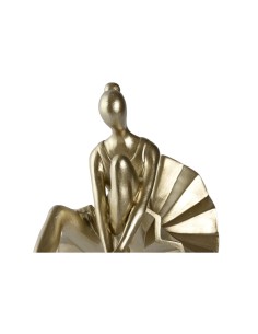 Figurine Décorative DKD Home Decor 17 x 23 x 14,5 cm Doré Danseuse Classique (2 Unités) 2