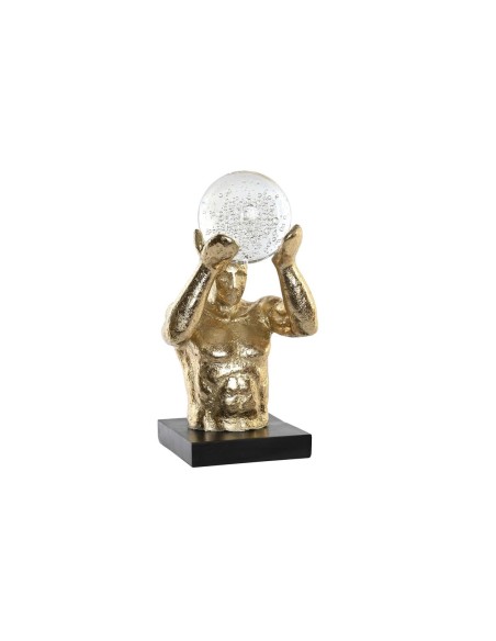 Figurine Décorative DKD Home Decor Noir Doré Résine Homme Moderne (17 x 16 x 31,5 cm)