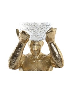 Figurine Décorative DKD Home Decor Noir Doré Résine Homme Moderne (17 x 16 x 31,5 cm) 2