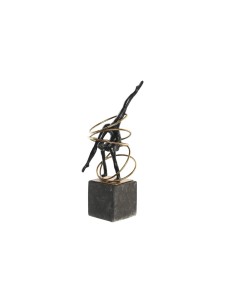 Figurine Décorative DKD Home Decor Noir Doré Métal Résine Moderne (17 x 14 x 42,5 cm)