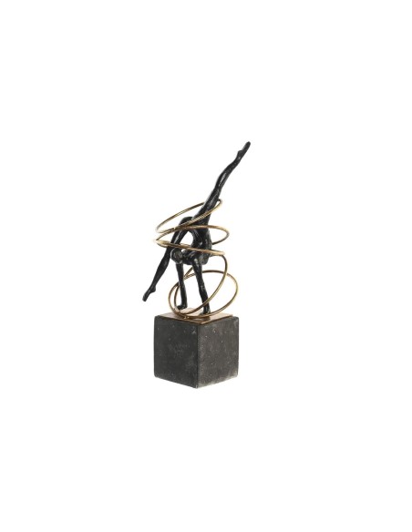 Figurine Décorative DKD Home Decor Noir Doré Métal Résine Moderne (17 x 14 x 42,5 cm)