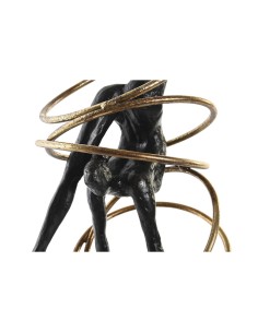 Figurine Décorative DKD Home Decor Noir Doré Métal Résine Moderne (17 x 14 x 42,5 cm) 2