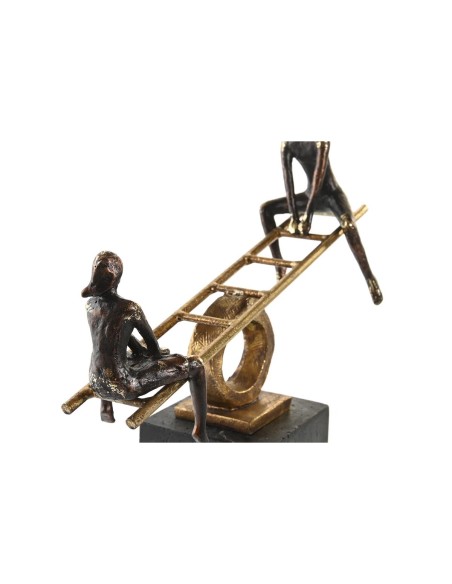 Figurine Décorative DKD Home Decor Noir Doré Métal Résine Personnes Moderne (27 x 9 x 27,5 cm)