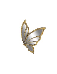 Décoration murale DKD Home Decor Miroir Doré Résine Papillon (36 x 4 x 30,5 cm)