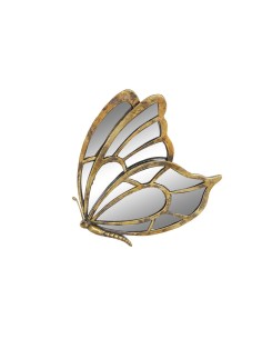 Décoration murale DKD Home Decor Miroir Doré Résine Papillon (25 x 4,5 x 25 cm)