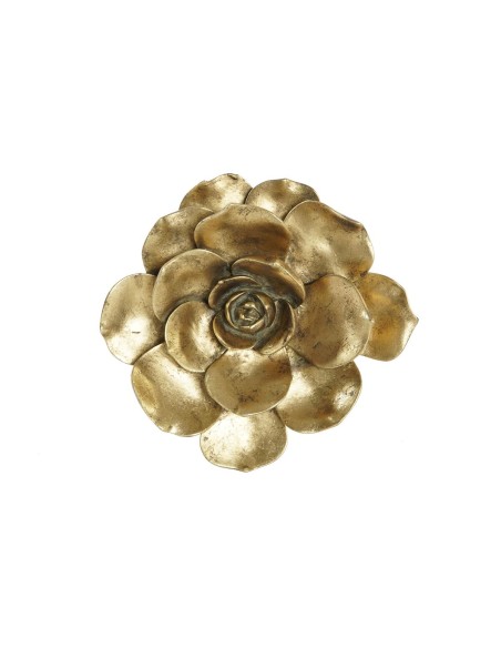 Décoration murale DKD Home Decor Doré Fleur 19,5 x 5,5 x 19,5 cm