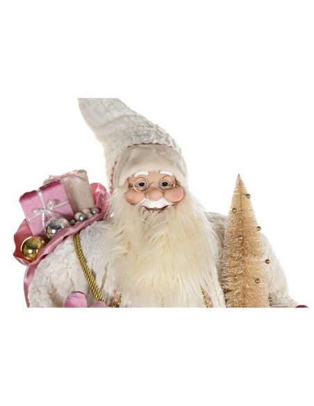 Décorations de Noël DKD Home Decor Gris Rose PVC Bois 60 x 50 x 124 cm