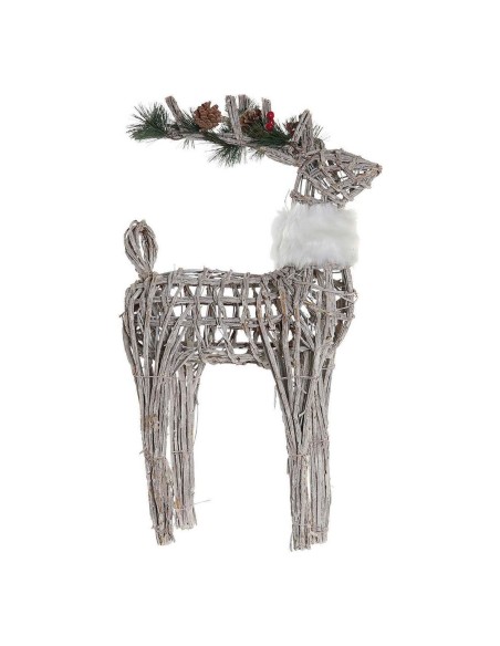 Décorations de Noël DKD Home Decor Blanc Renne 33 x 14 x 60 cm