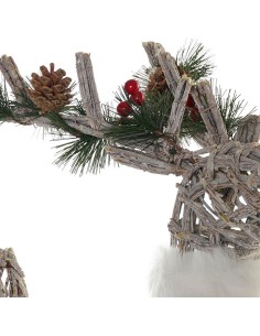 Décorations de Noël DKD Home Decor Blanc Renne 33 x 14 x 60 cm 2