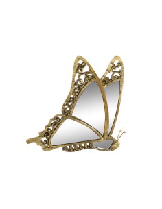 Décoration murale DKD Home Decor Miroir Doré Résine Papillon (22 x 4,5 x 34 cm)