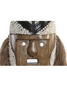 Figurine Décorative DKD Home Decor Naturel Blanc Coquillages Masque (30 x 10 x 60 cm) 2