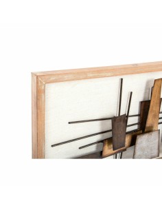 Décoration murale DKD Home Decor 120 x 40 x 5,5 cm Abstrait Naturel Doré Multicouleur Moderne (2 Unités) 2