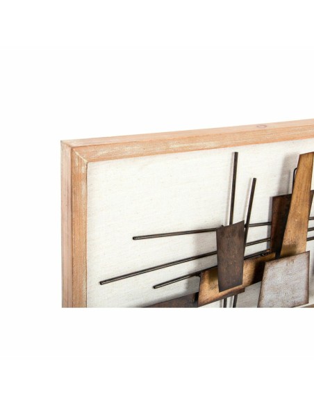 Décoration murale DKD Home Decor 120 x 40 x 5,5 cm Abstrait Naturel Doré Multicouleur Moderne (2 Unités)