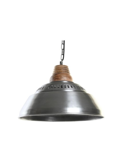 Suspension DKD Home Decor Argenté Marron Fer Bois de manguier 50 W (43 x 43 x 31 cm)