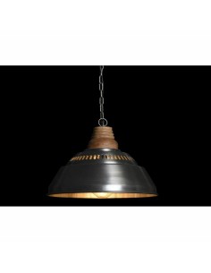 Suspension DKD Home Decor Argenté Marron Fer Bois de manguier 50 W (43 x 43 x 31 cm) 2