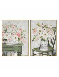 Cadre DKD Home Decor Shabby Chic Vase 60 x 3,5 x 80 cm (2 Unités)