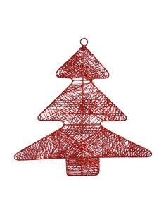 Décorations de Noël Rouge Métal Sapin de Noël 36,7 x 0,2 x 37,5 cm